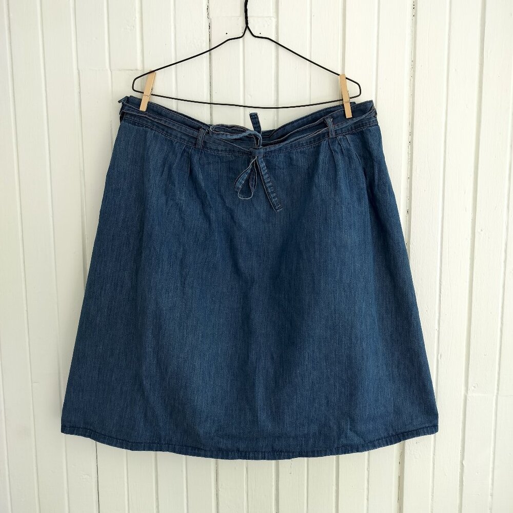 Sears Vintage Denim Wrap Skirt – Adjustable – Size 44
